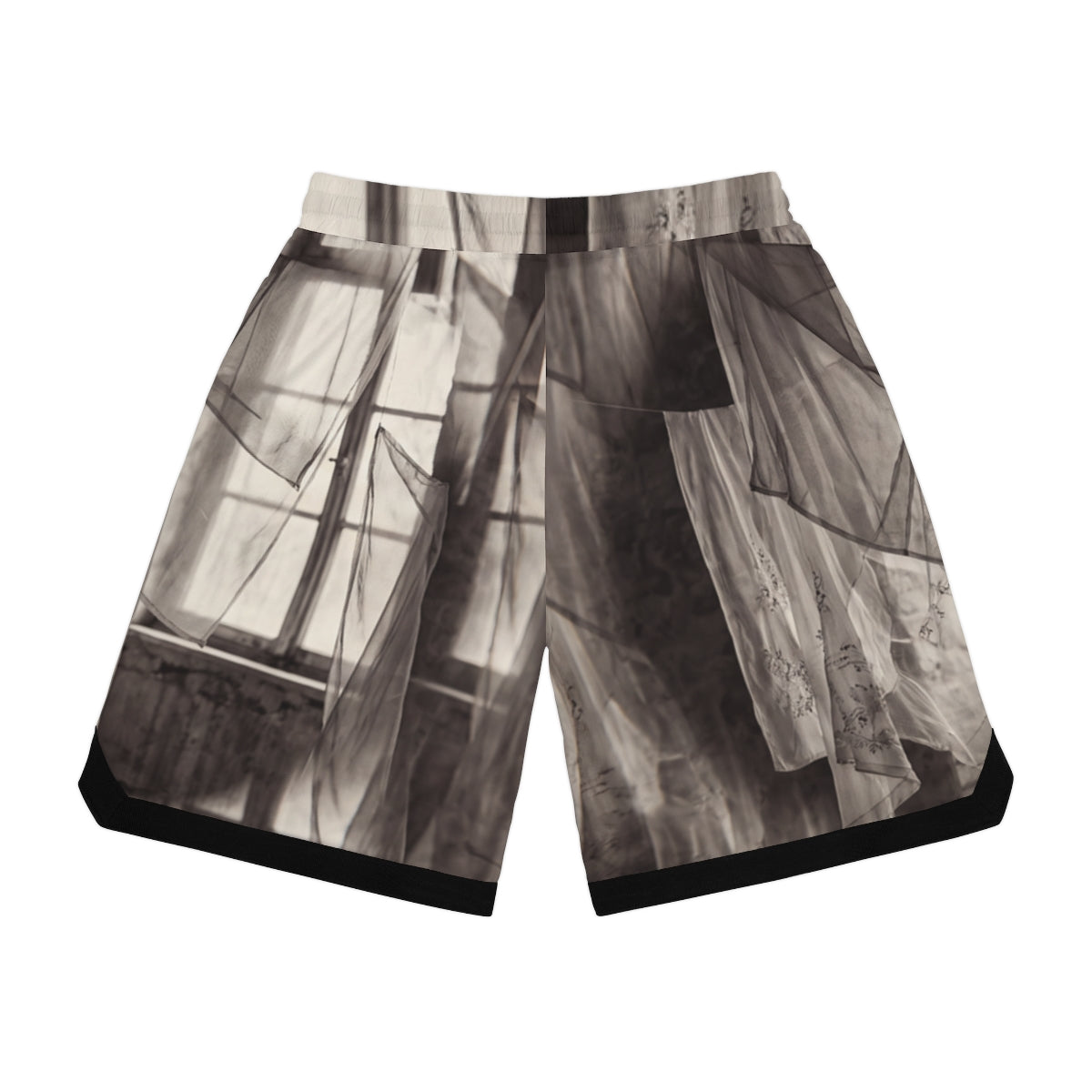 Basketball Rib Shorts - Spectral Veils | Echovira Gallery
