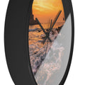 Wall Clock - Golden Coastal Horizon