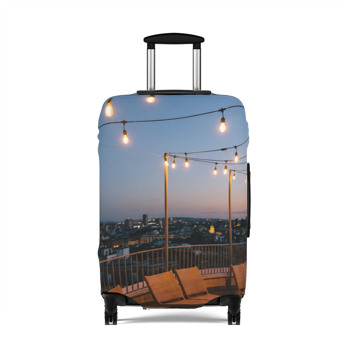 Luggage Cover - Twilight Rooftop Terrace Canvas Art |...
