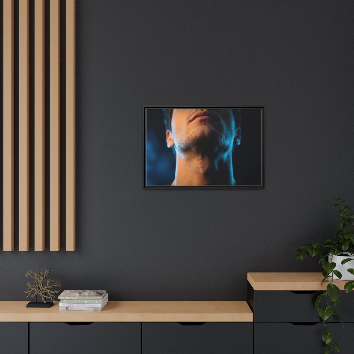Framed Matte Canvas - Neon Pulse Core — Black / 1.25"