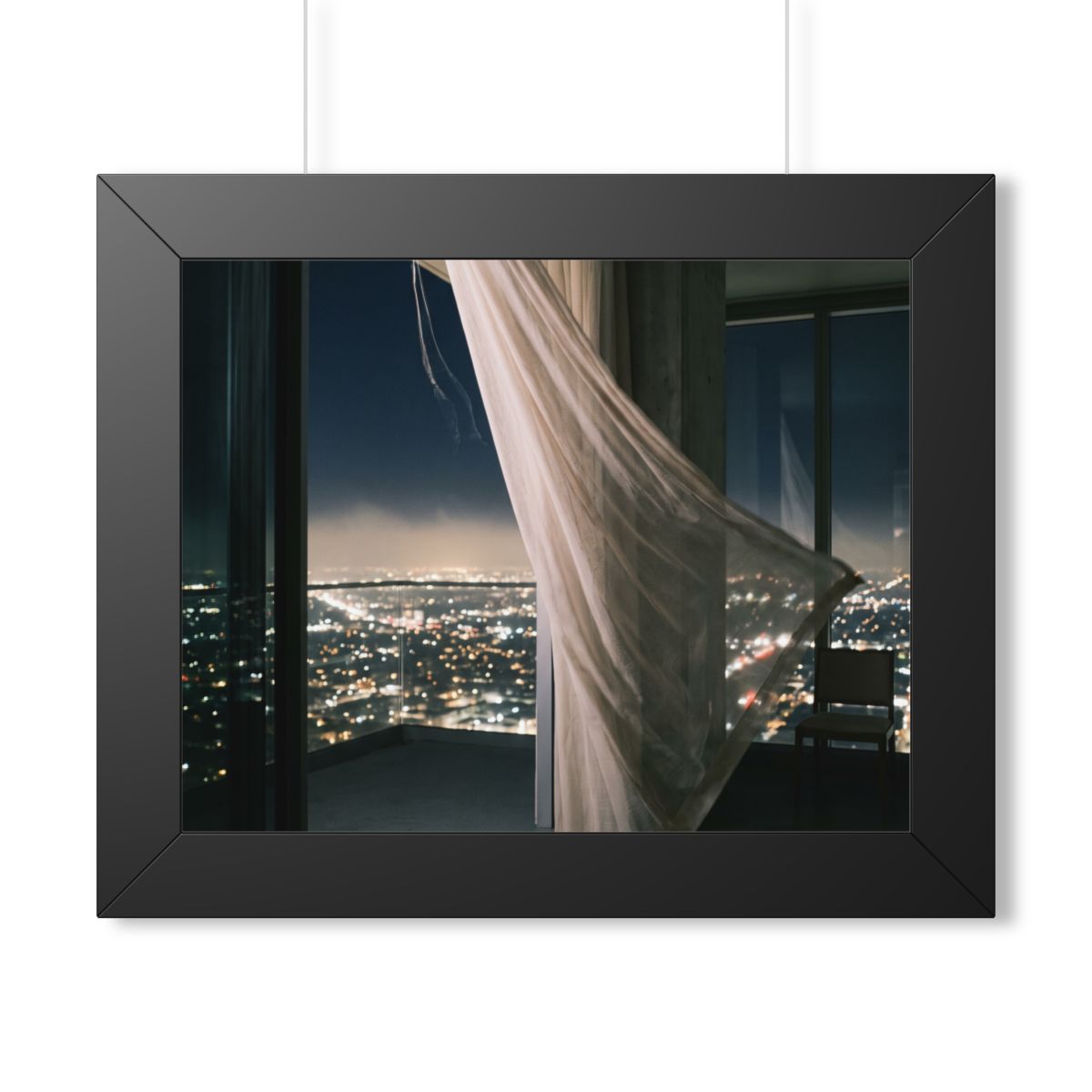 Framed Horizontal Poster - Skyline Serenity — Black (14×11...