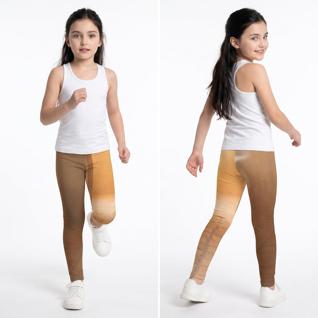 Kids Leggings with Adobe Hallway Desert Art