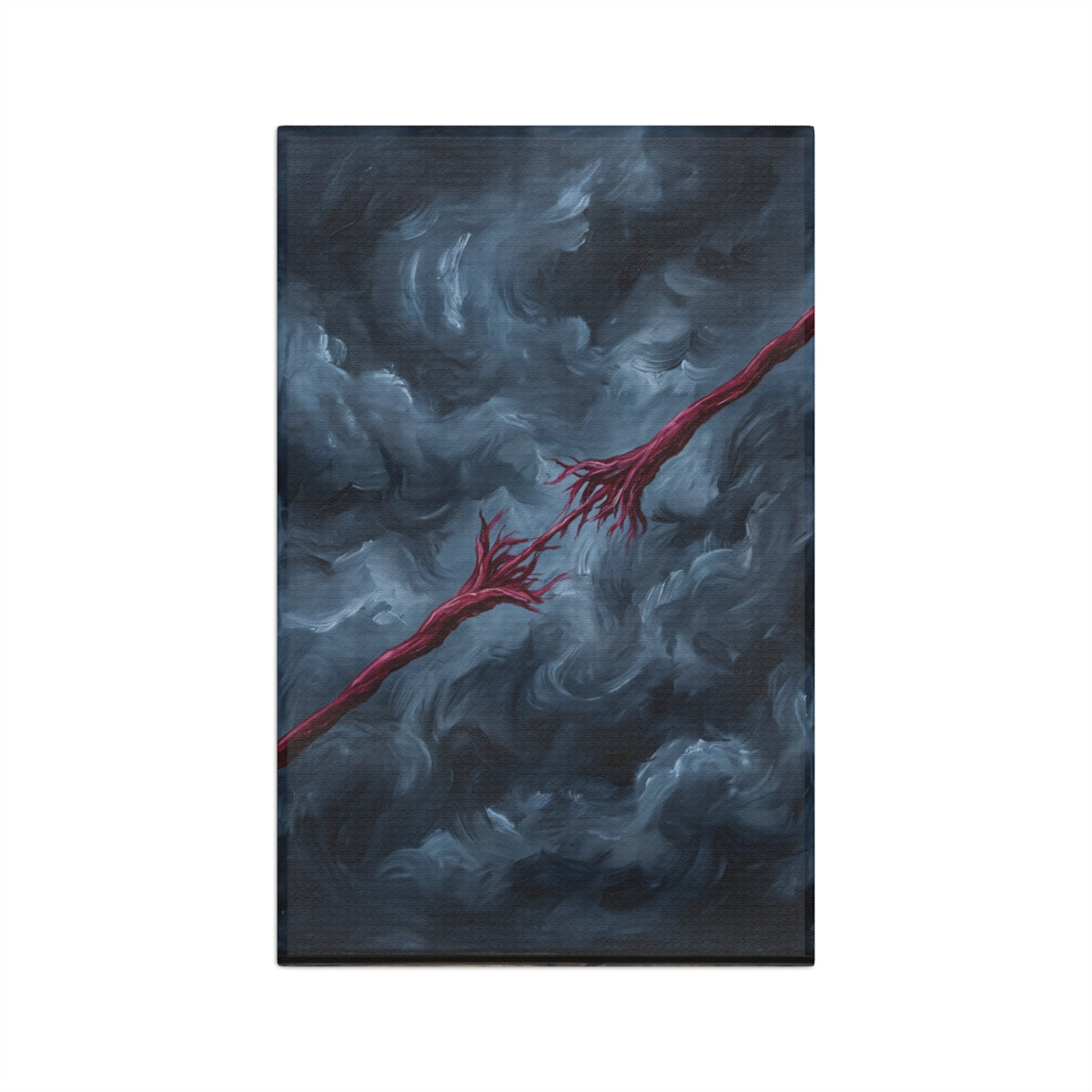 Crimson Abstract Microfiber Tea Towel
