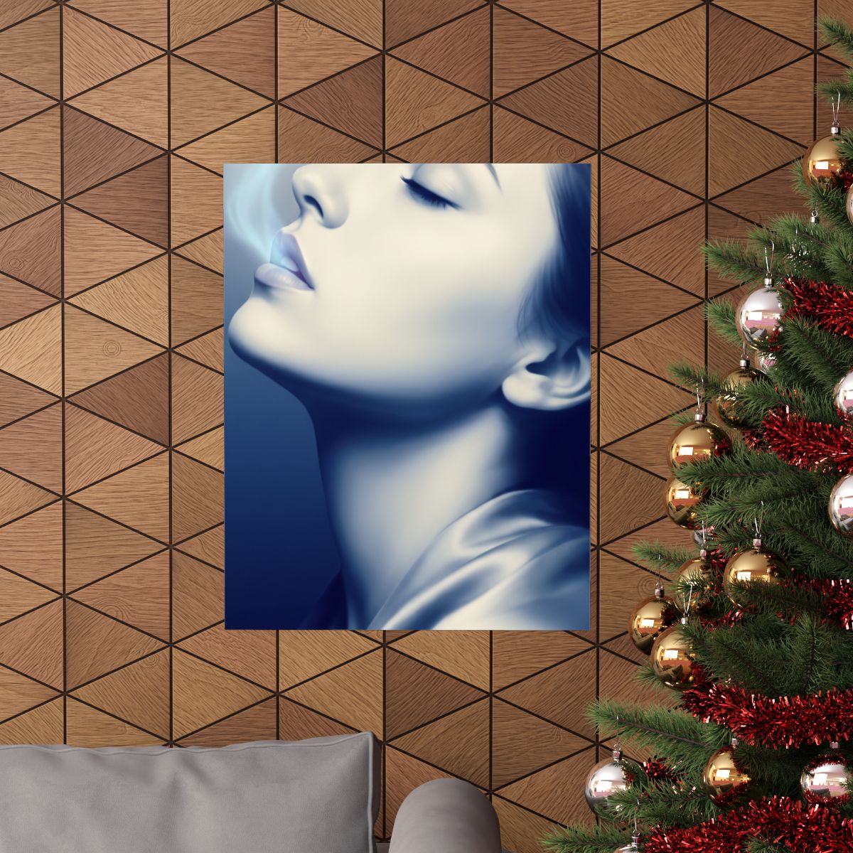 Matte Vertical Poster - Ethereal Blue Somnium Portrait (8×10...