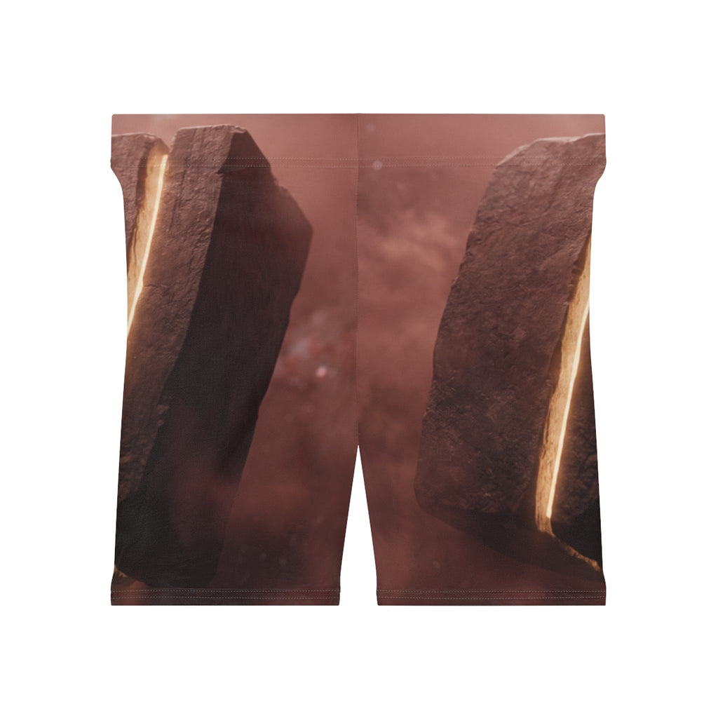 Women's Biker Shorts - Cosmic Monolith | Echovira Gallery