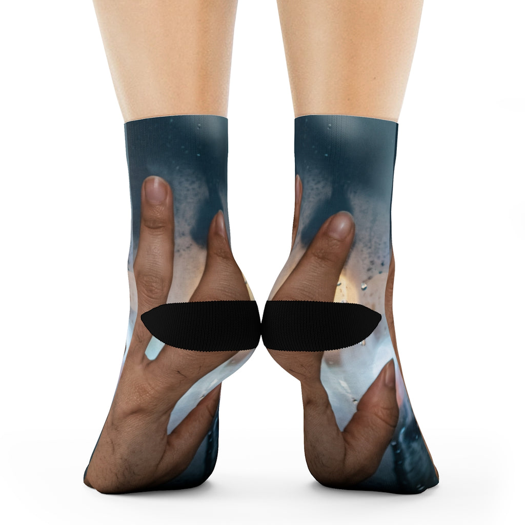Rainy City Window Crew Socks