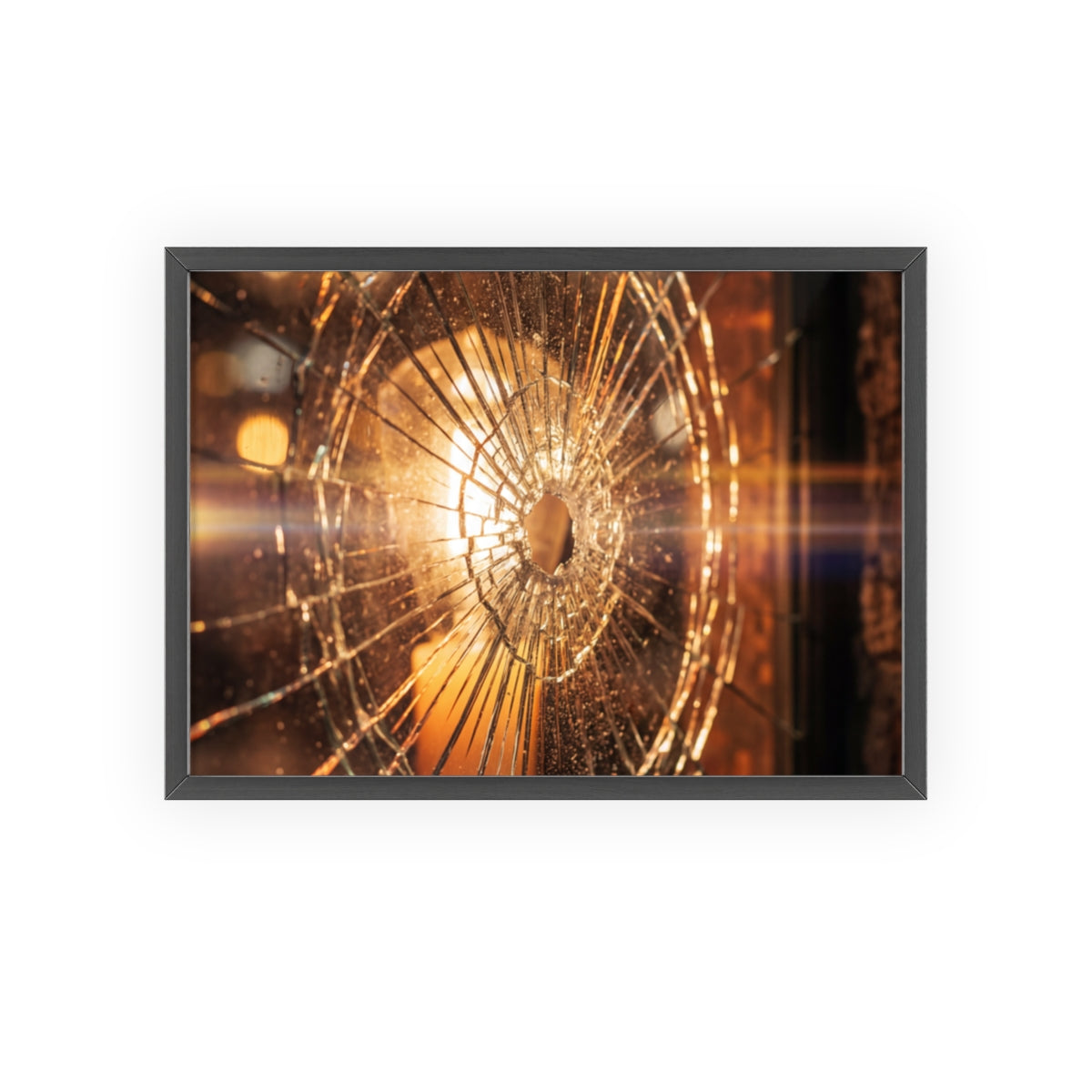 Wood Framed Poster - Cinematic Fracture — Landscape