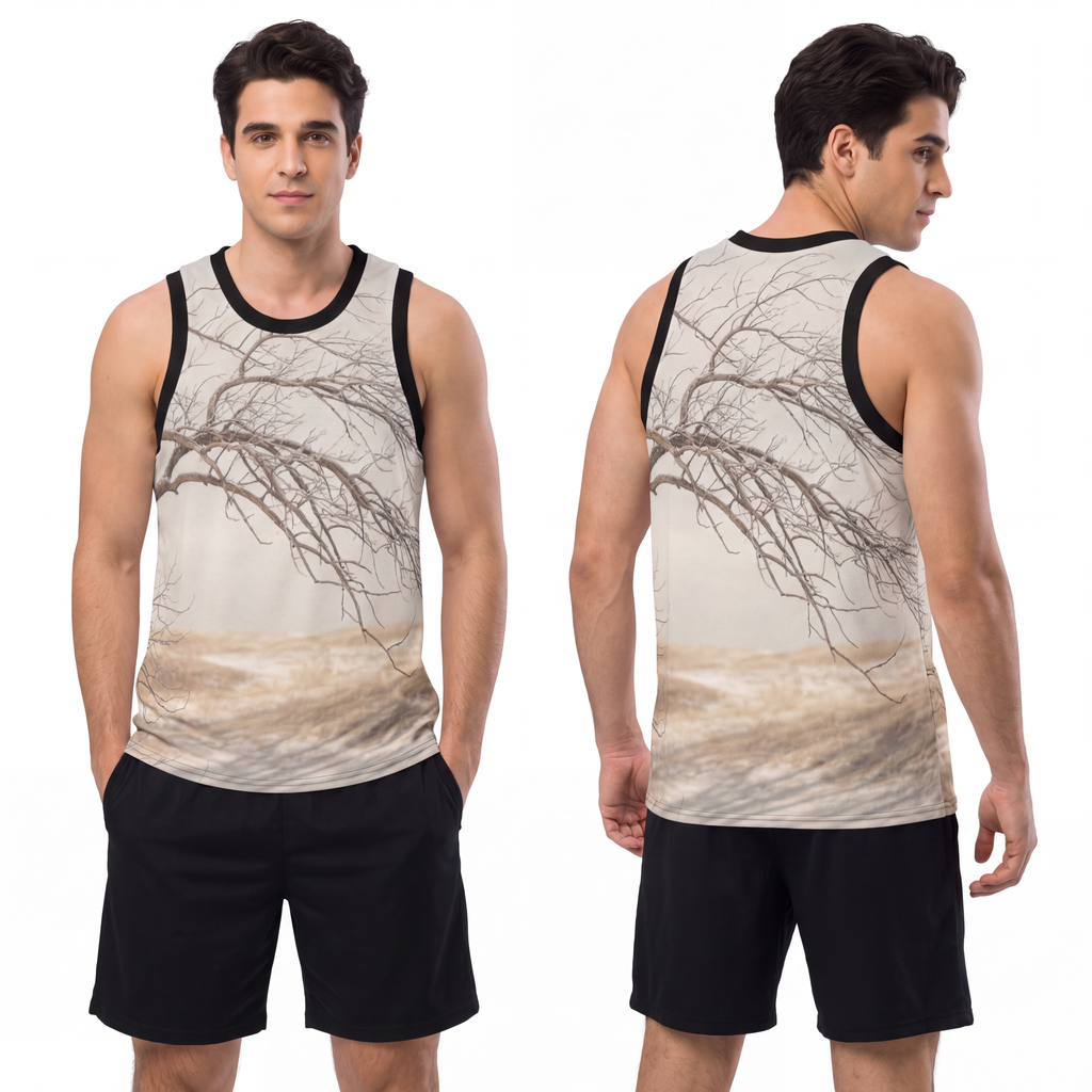 Men's Unisex Basketball Jersey - Silent Branches Winter... |...