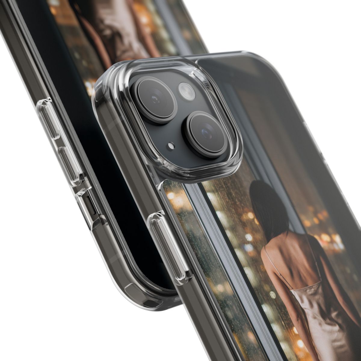 Clear Impact-Resistant Cases - Clear Phone Case - Rainy Mood...