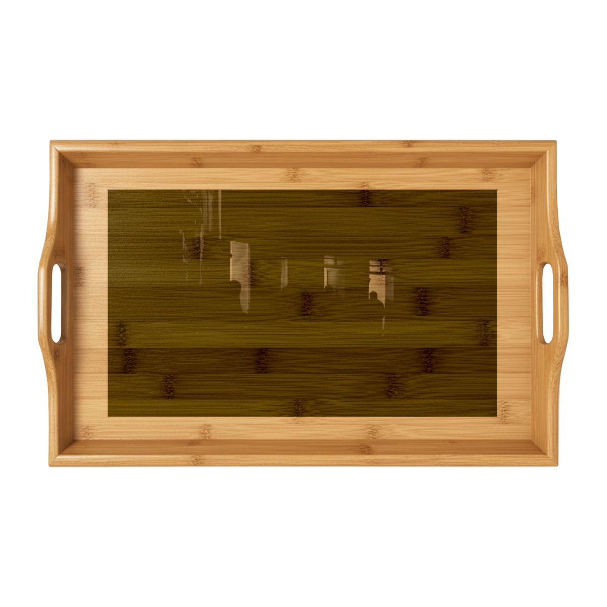 Bamboo Serving Tray - Shadowed Alleyway Mystery Art Print |...