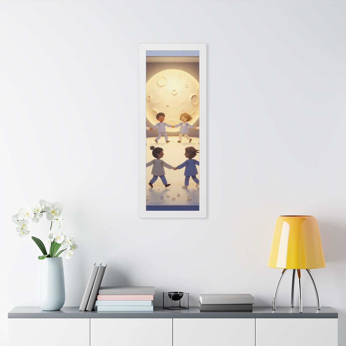 Framed Vertical Poster - Moonlit Lullaby — White (11×14... |...