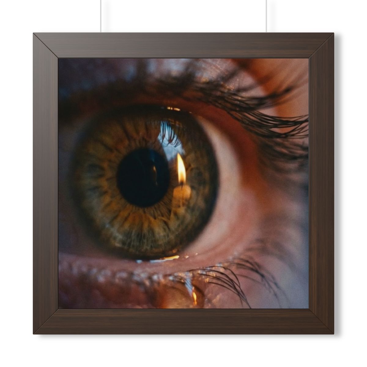 Framed Horizontal Poster - Amber Iris Reflection Fine Art......
