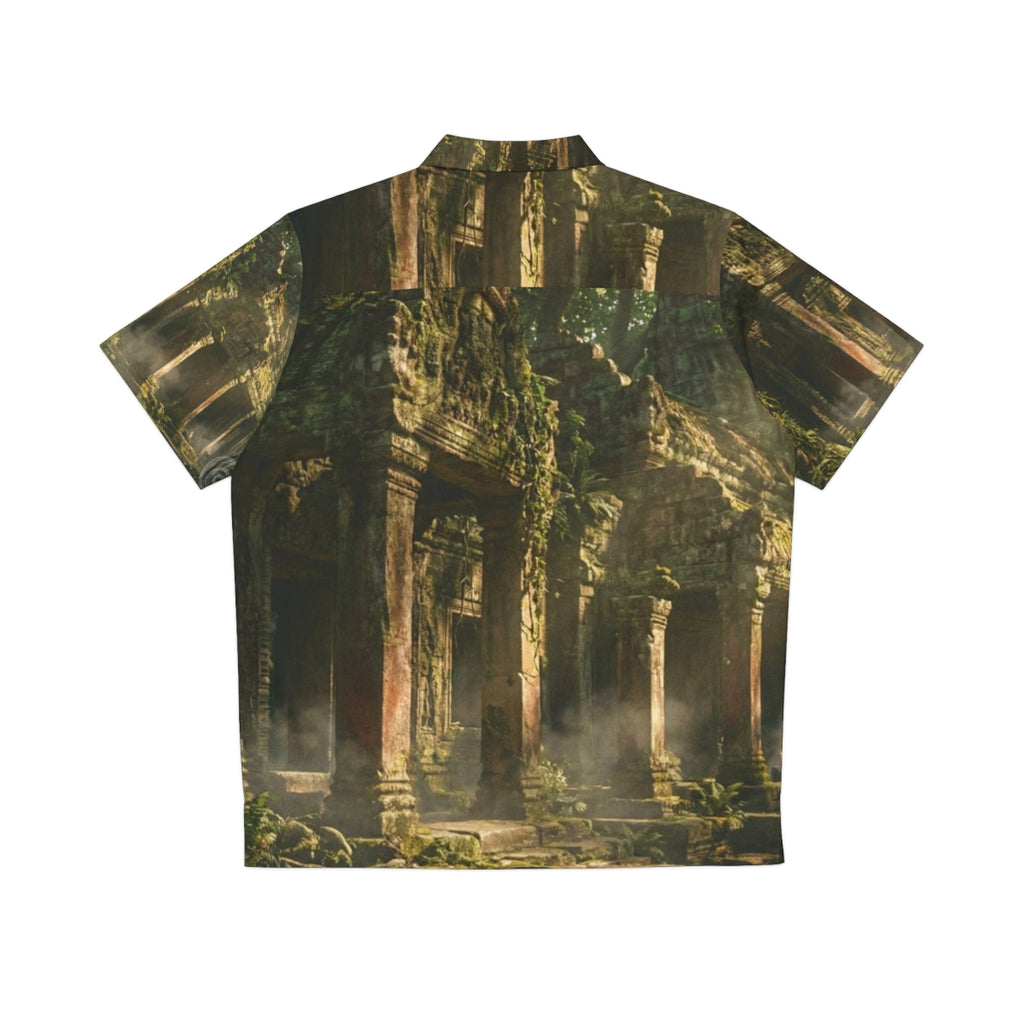 Men's Hawaiian Shirt - Temple Rainforest | Echovira Gallery