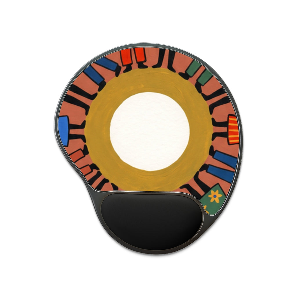Mouse Pad with Wrist Rest - Unity Mandala | Echovira Gallery