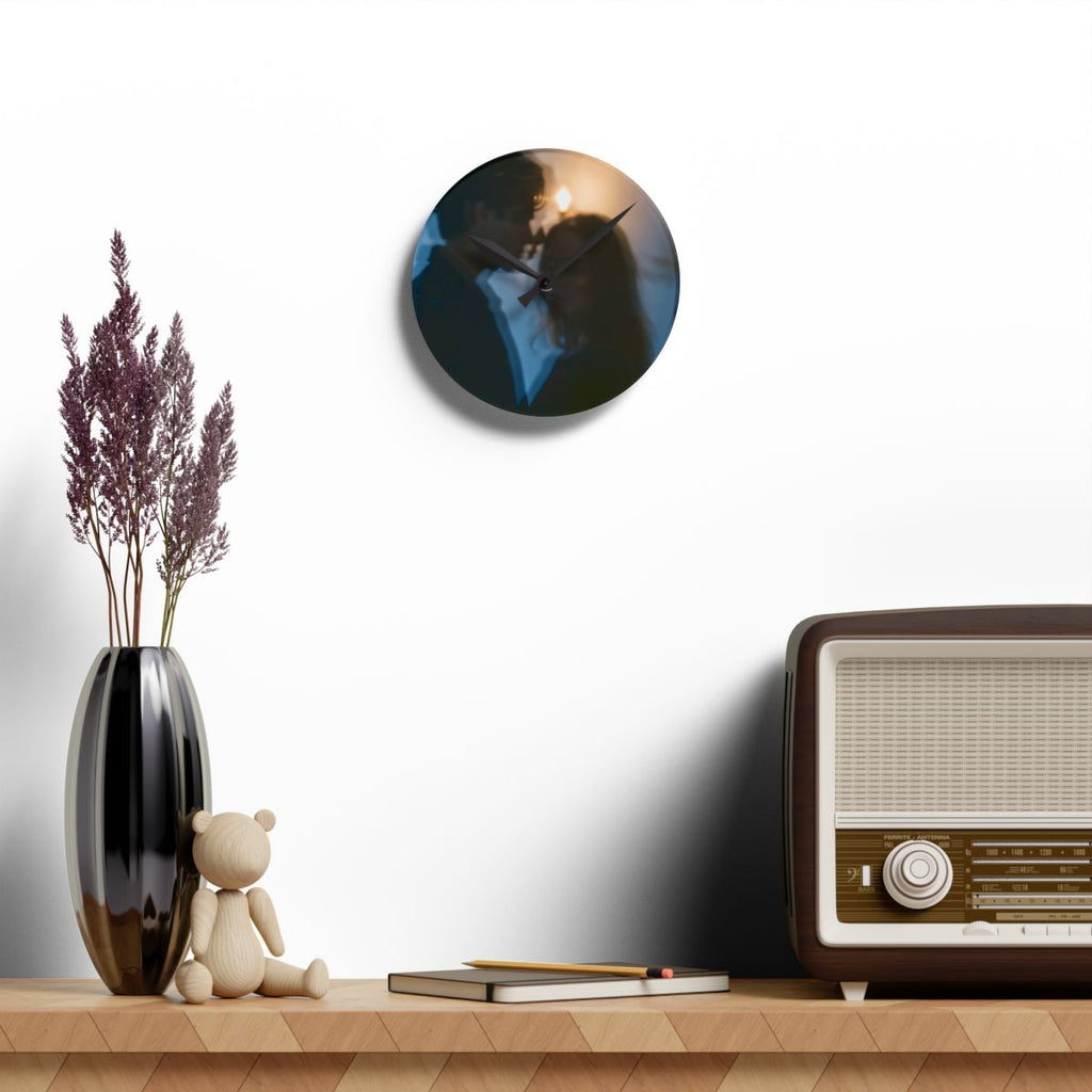 Midnight Candlelight Acrylic Wall Clock - Cozy Vibe |...