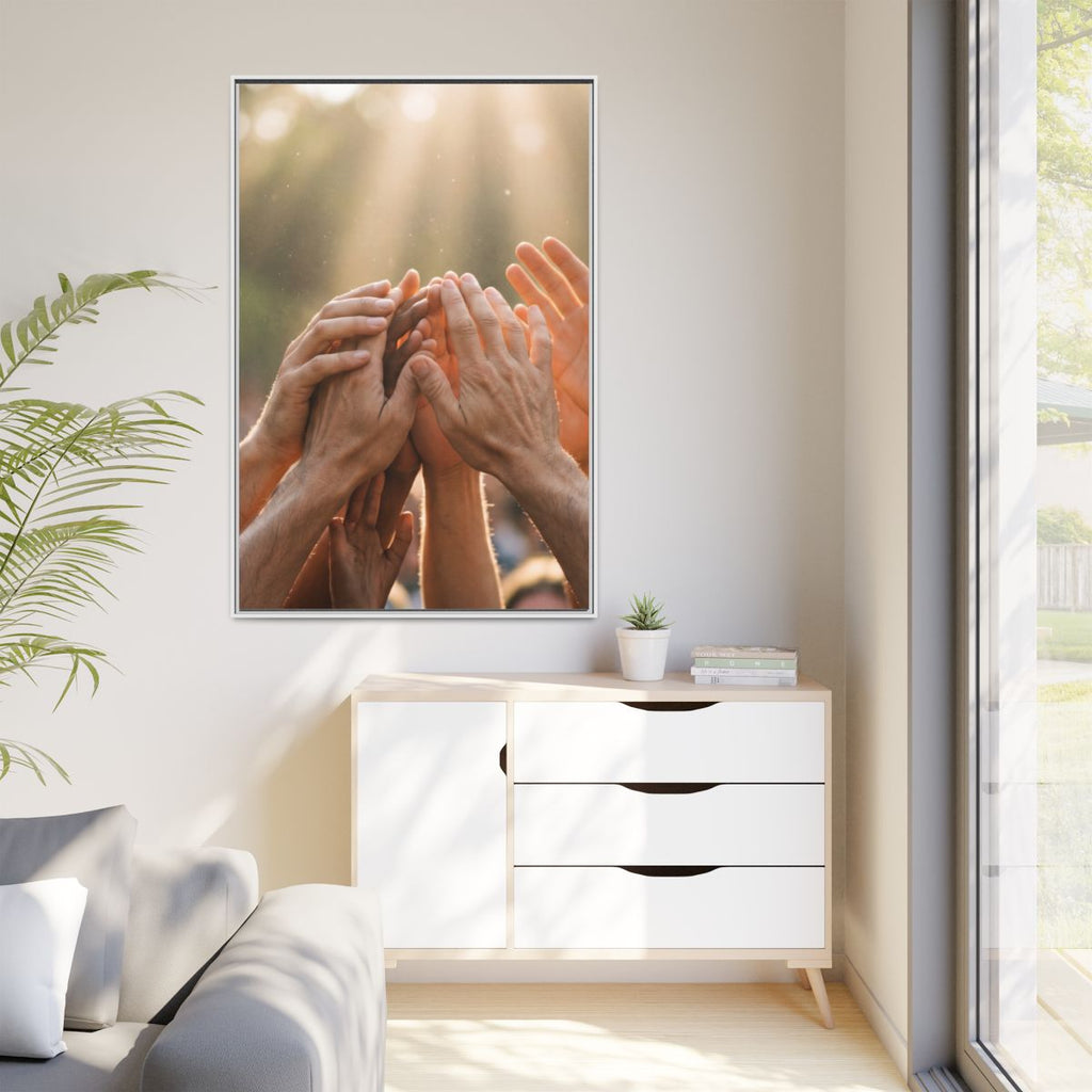 Matte Canvas, Framed - Golden Rays of Unity Wall Art (8×10...