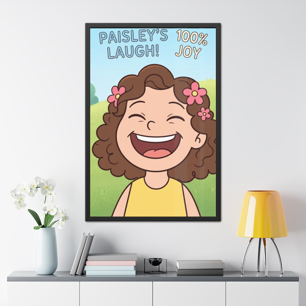 Framed Posters - Paisley Laugh 100% Joy Cartoon Art (8×12......