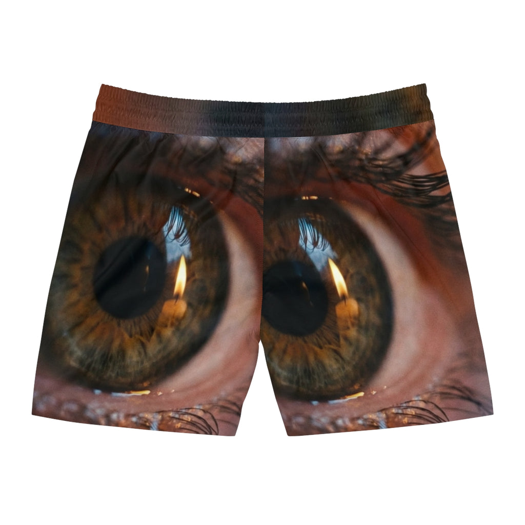 Men's Mid-Length Swim Shorts - Amber Iris Reflection Fine......