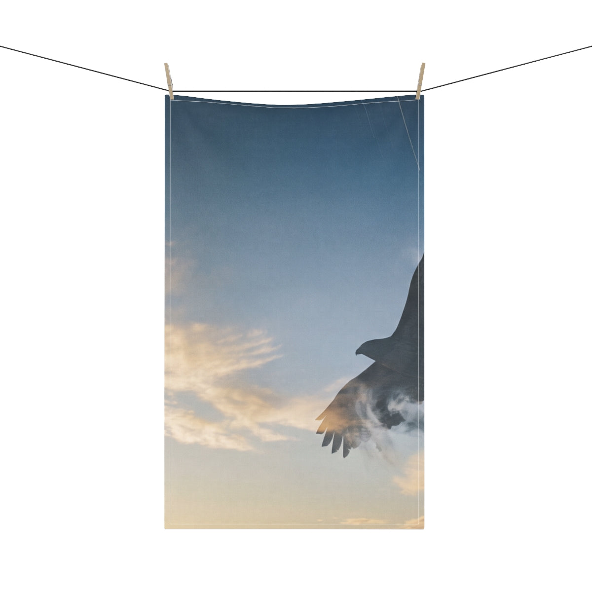 Tea Towels - Celestial Eagle Soaring Sky Art | Echovira...
