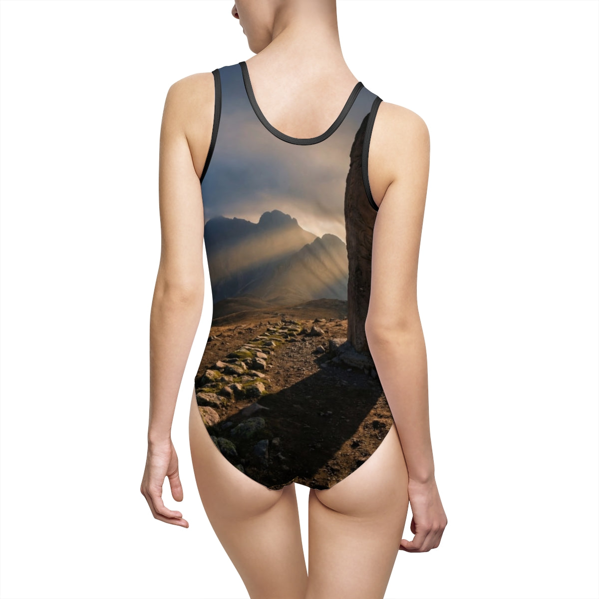 Women's Classic One-Piece Swimsuit - Mystic Monolith Ancient...