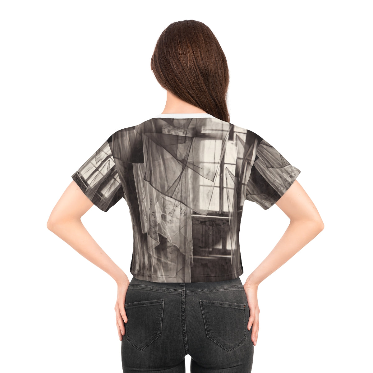 Crop Tee - Spectral Veils | Echovira Gallery