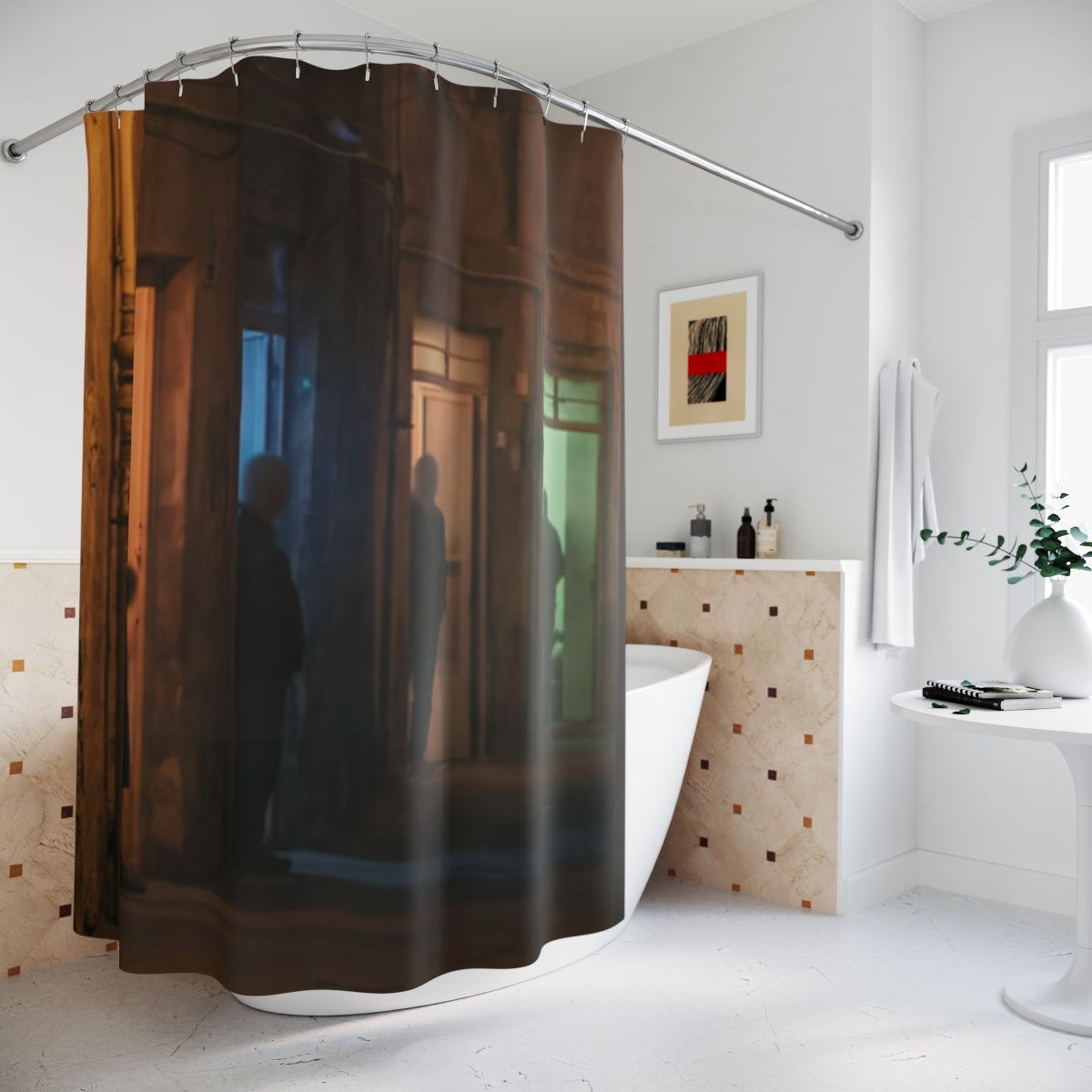 Shower Curtains - Shadowed Alleyway Mystery Art Print |...