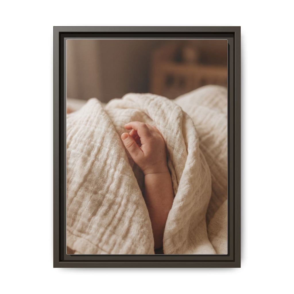 Framed Matte Canvas - Neutral Nursery — Espresso / 1.25"