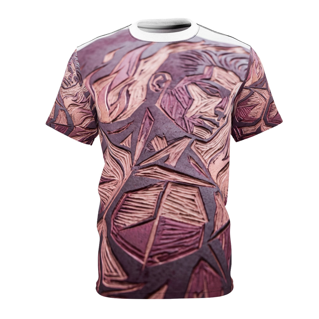 Men's Flame Linocut Unisex Cut & Sew Tee