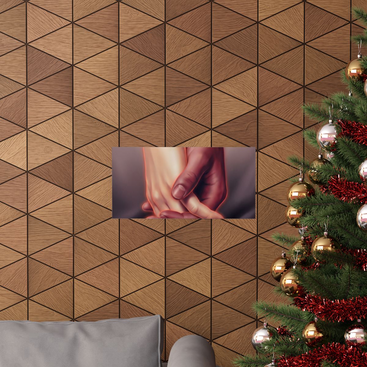 Matte Horizontal Posters - Ethereal Connection Holding Hands...