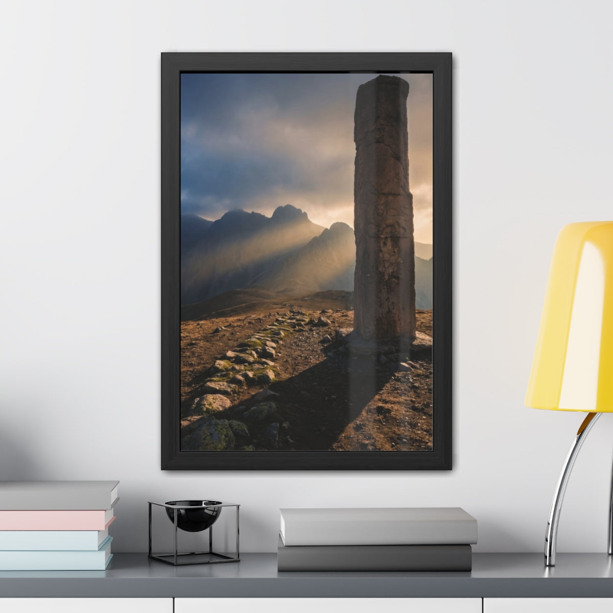 Framed Posters - Mystic Monolith Ancient Persian Mountain......