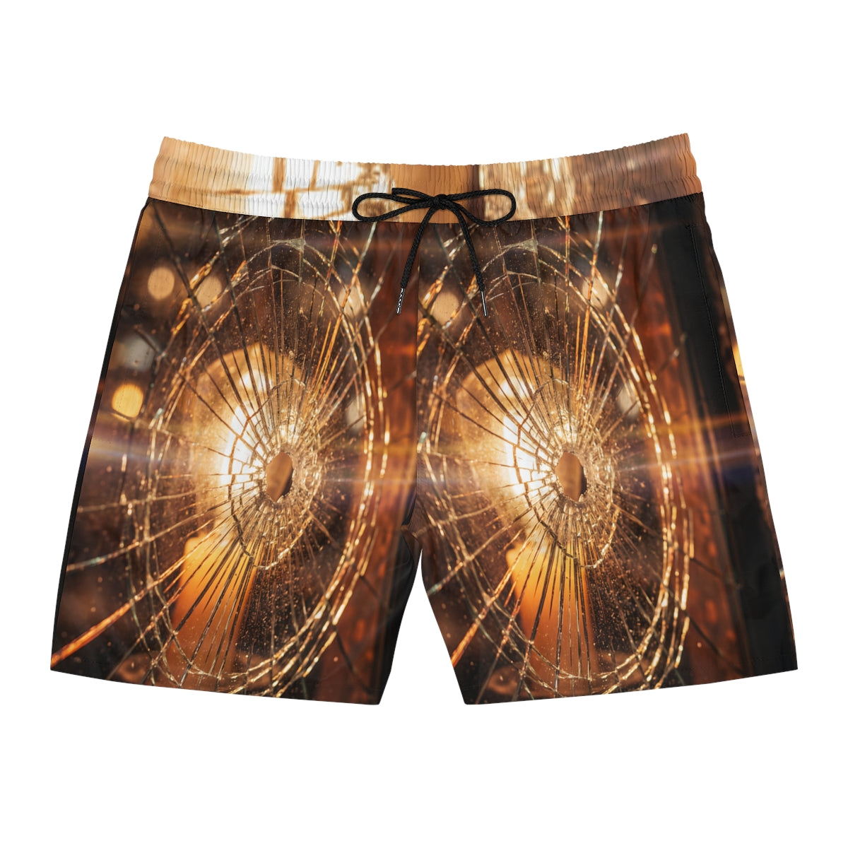 Men's Mid-Length Swim Shorts - Shattered Light Golden... |...