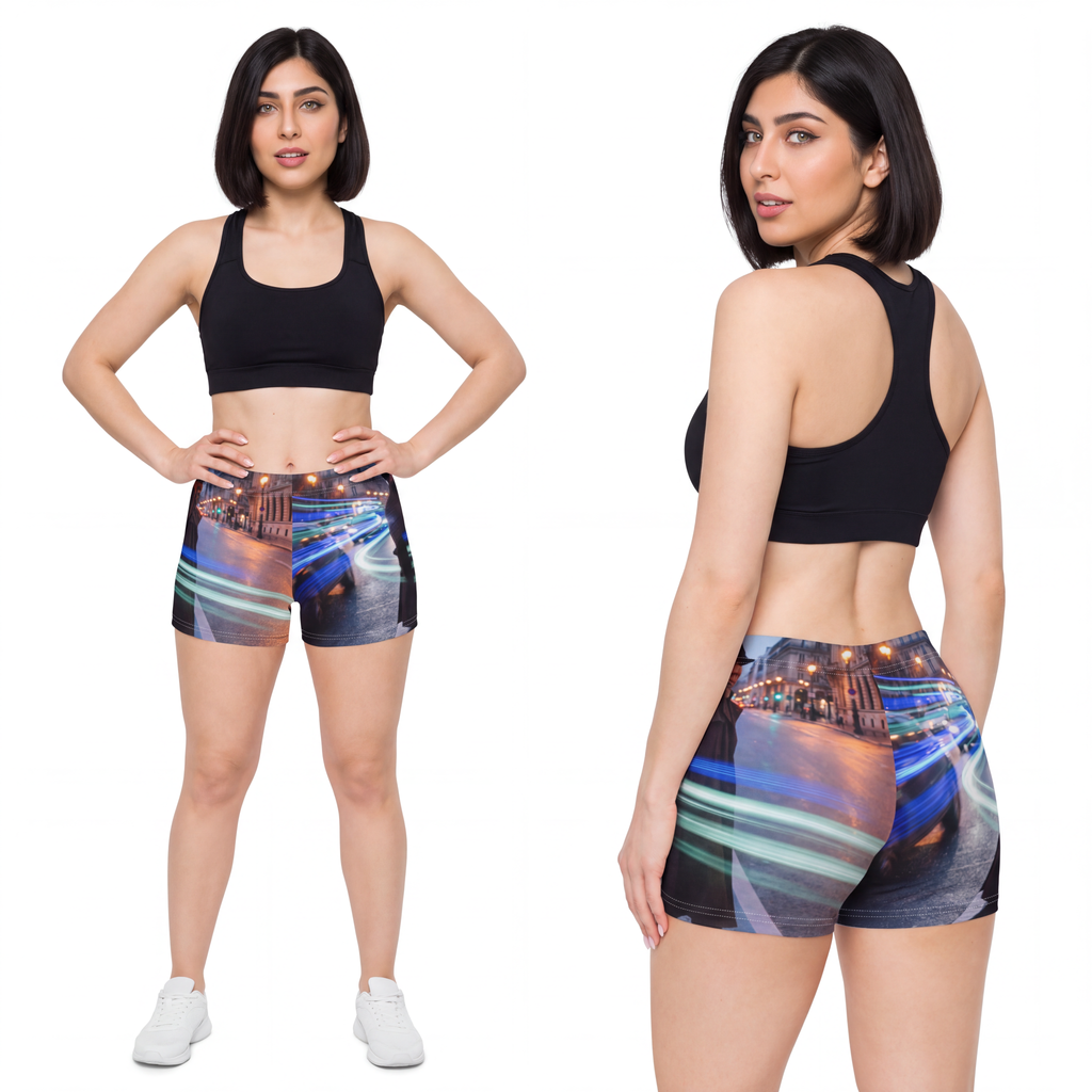 Women's Shorts - Parisian Twilight Commute | Echovira...