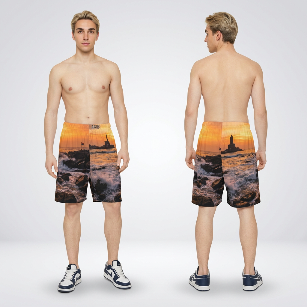 Men's Sports Shorts - Coastal Glow