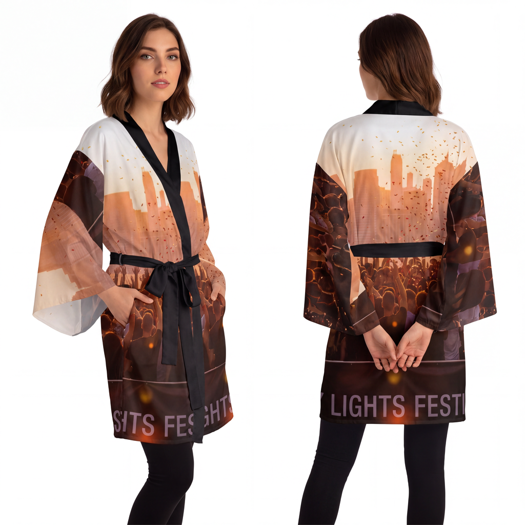 Kimono Robe - City Lights Festival | Echovira Gallery