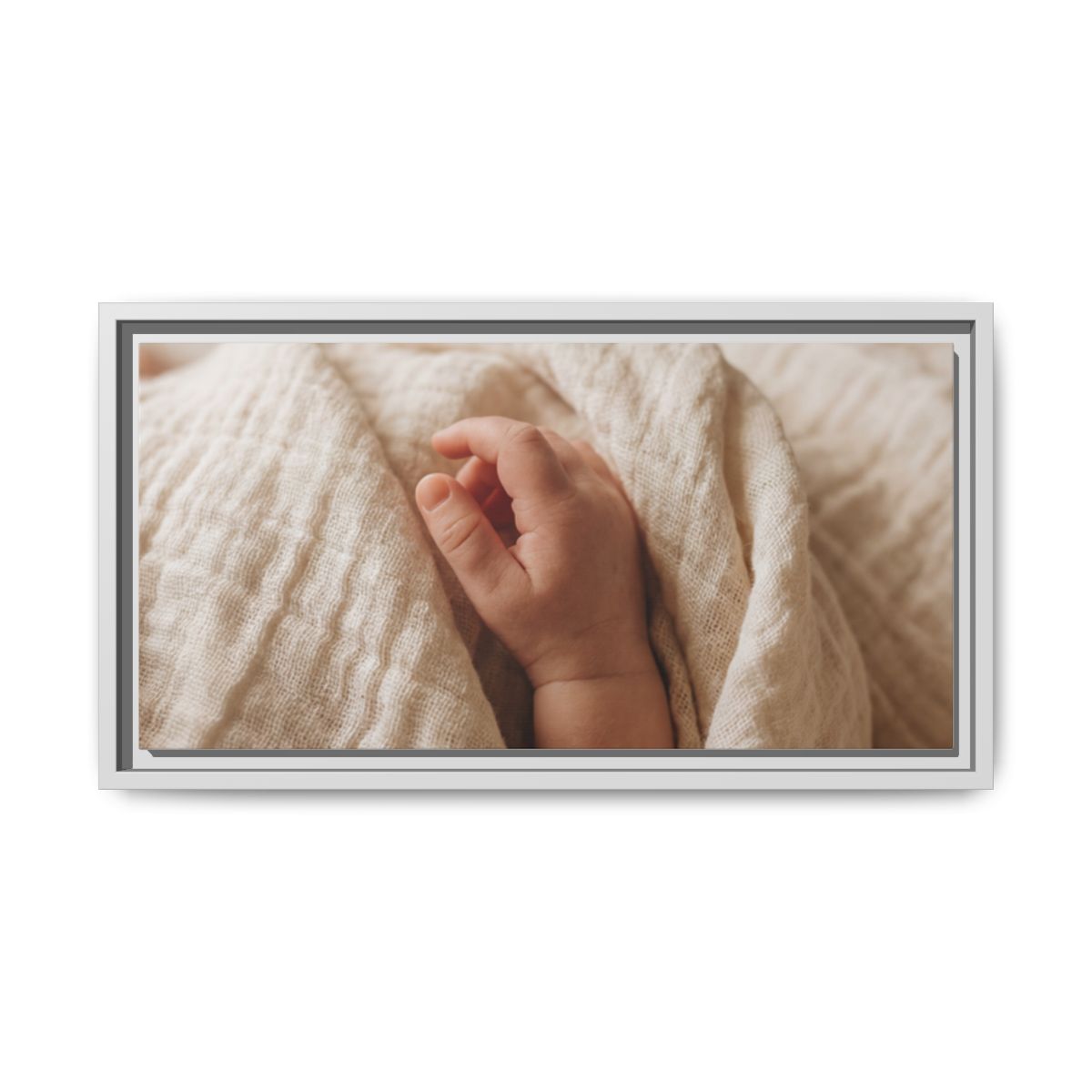 Framed Canvas - Soft Nursery Photography — White / 1.25"