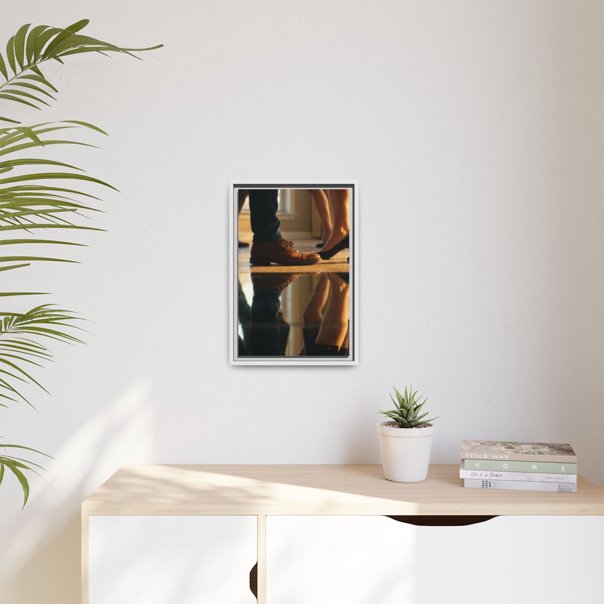 Matte Canvas, Framed - Golden Hour Reflections Cinematic Art...