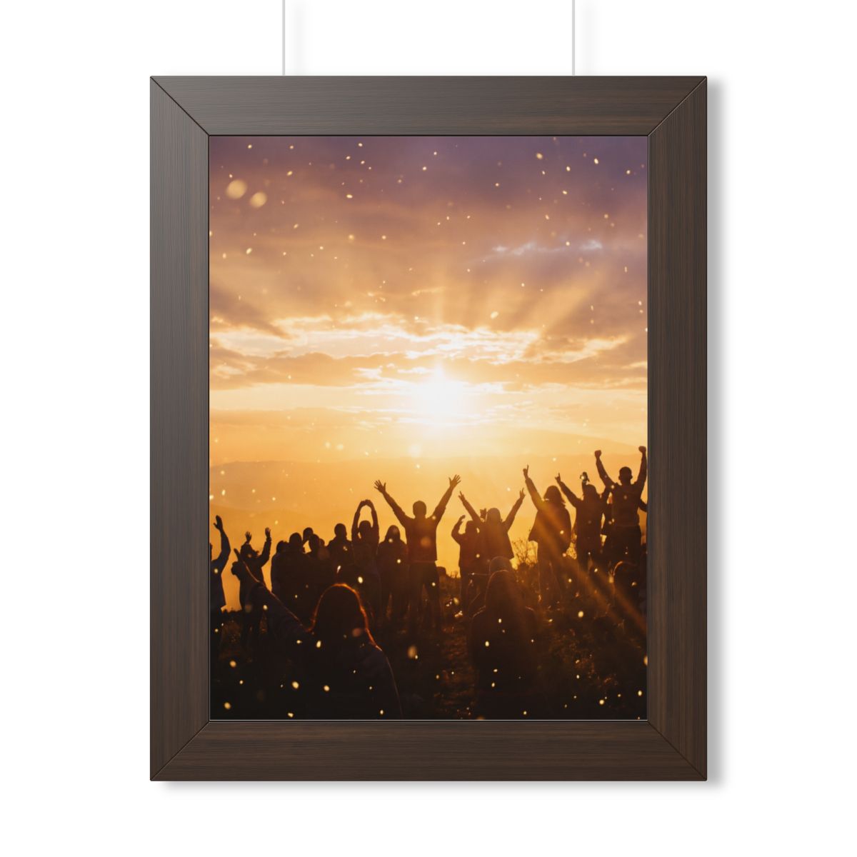 Framed Vertical Poster - Summit Ridge — Walnut (11×14... |...