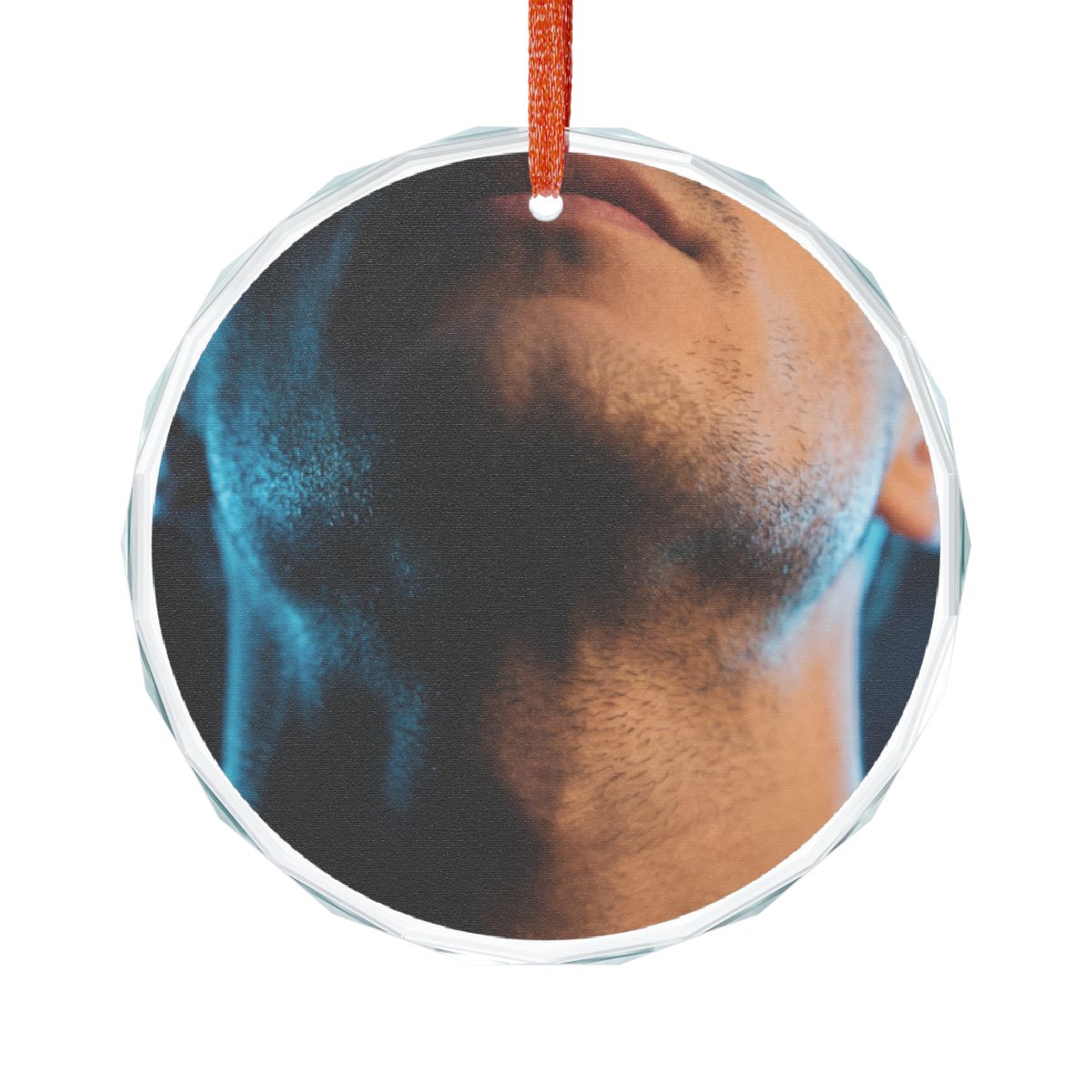 Crystal Glass Ornament - Synthwave Spark