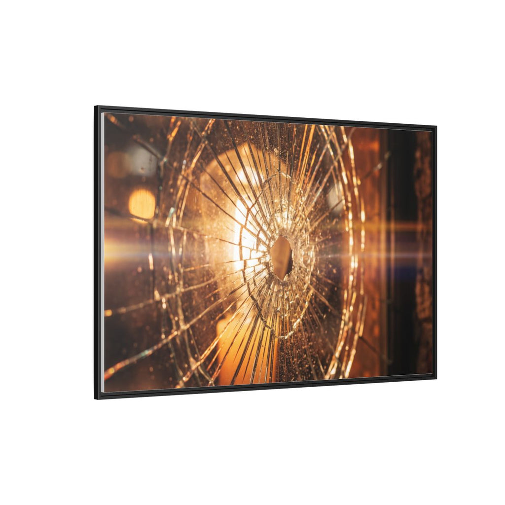 Matte Canvas, Framed - Golden Fractured Art — Black / 1.25" (10×8, 12×9, 14×11, 16×12, 20×10, 18×12, 20×16, 24×16, 24×18, 36×12, 24×20, 32×16, 30×20, 30×24, 32×24, 48×16, 36×24, 48×24, 40×30, 60×20, 48×32, 60×30 & 60×40)