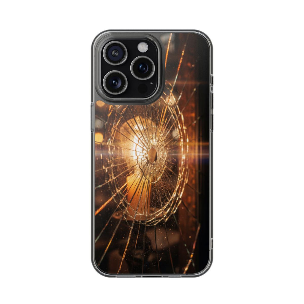 Clear Impact-Resistant Case - Fractured Glow