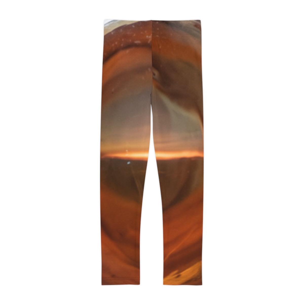 Kids Leggings with Amber Glow Sphere Art