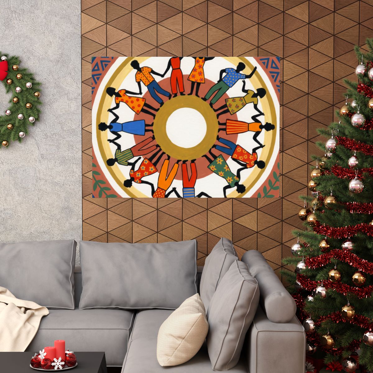 Matte Horizontal Poster - Unity Mandala Folk Art (10×8 &......
