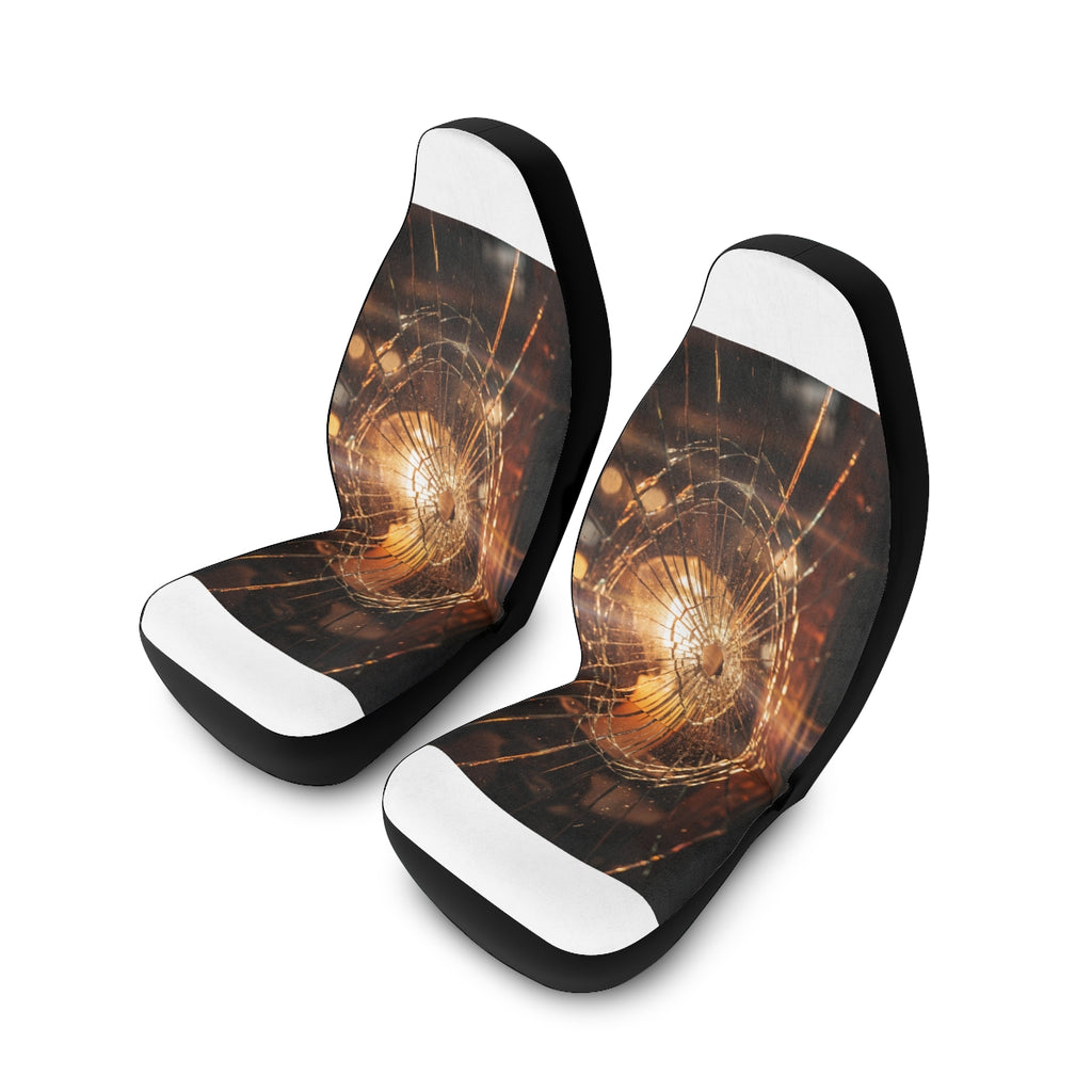Polyester Car Seat Covers - Fractured Amber Glass Wall Art...