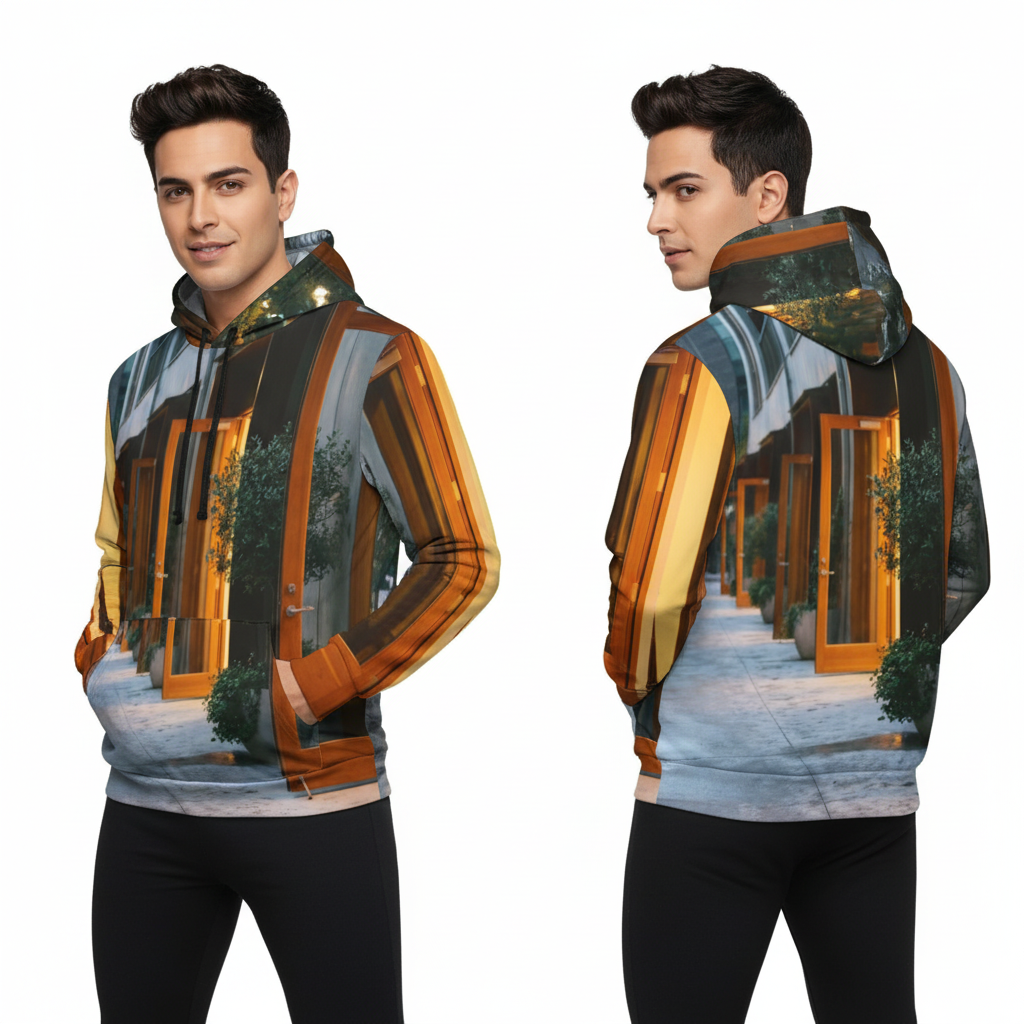 Men's Athletic Hoodie - Twilight Promenade Sport | Echovira...