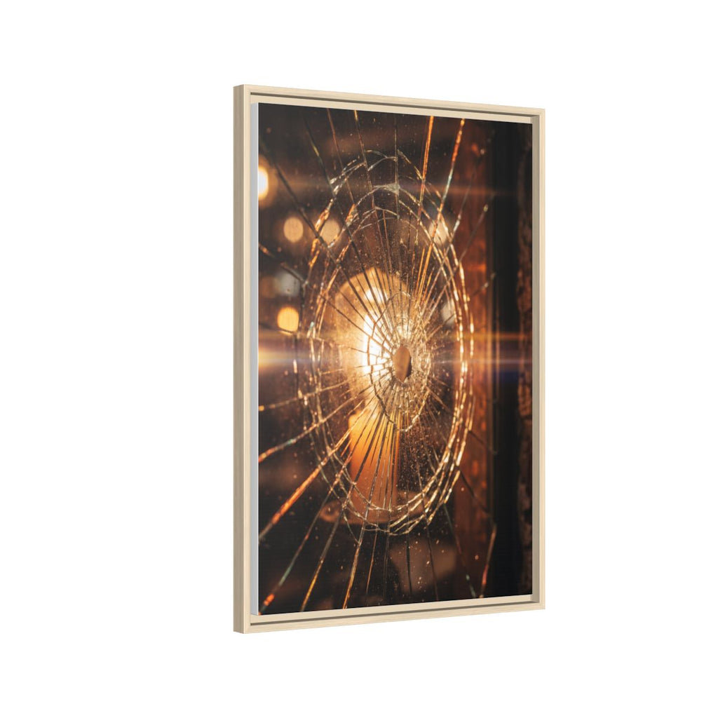 Framed Matte Canvas - Shattered Glass