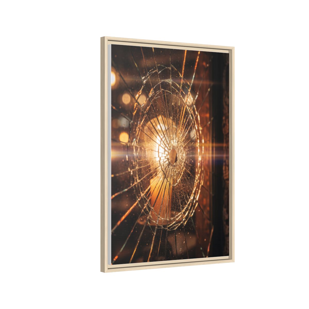 Framed Matte Canvas - Shattered Glass