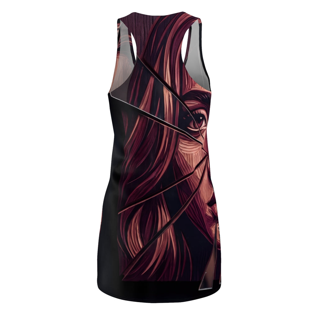Dark Academia Abstract Racerback Dress