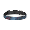 Clip-on Pet Collar with Crimson Abstract Art