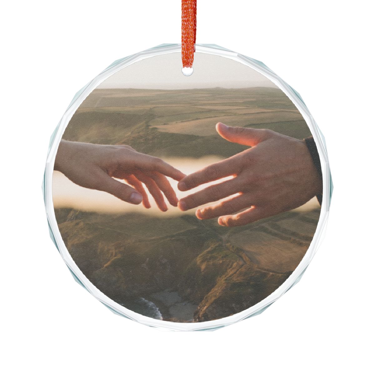 Crystal Glass Ornament - The Infinite Touch | Ethereal... |...