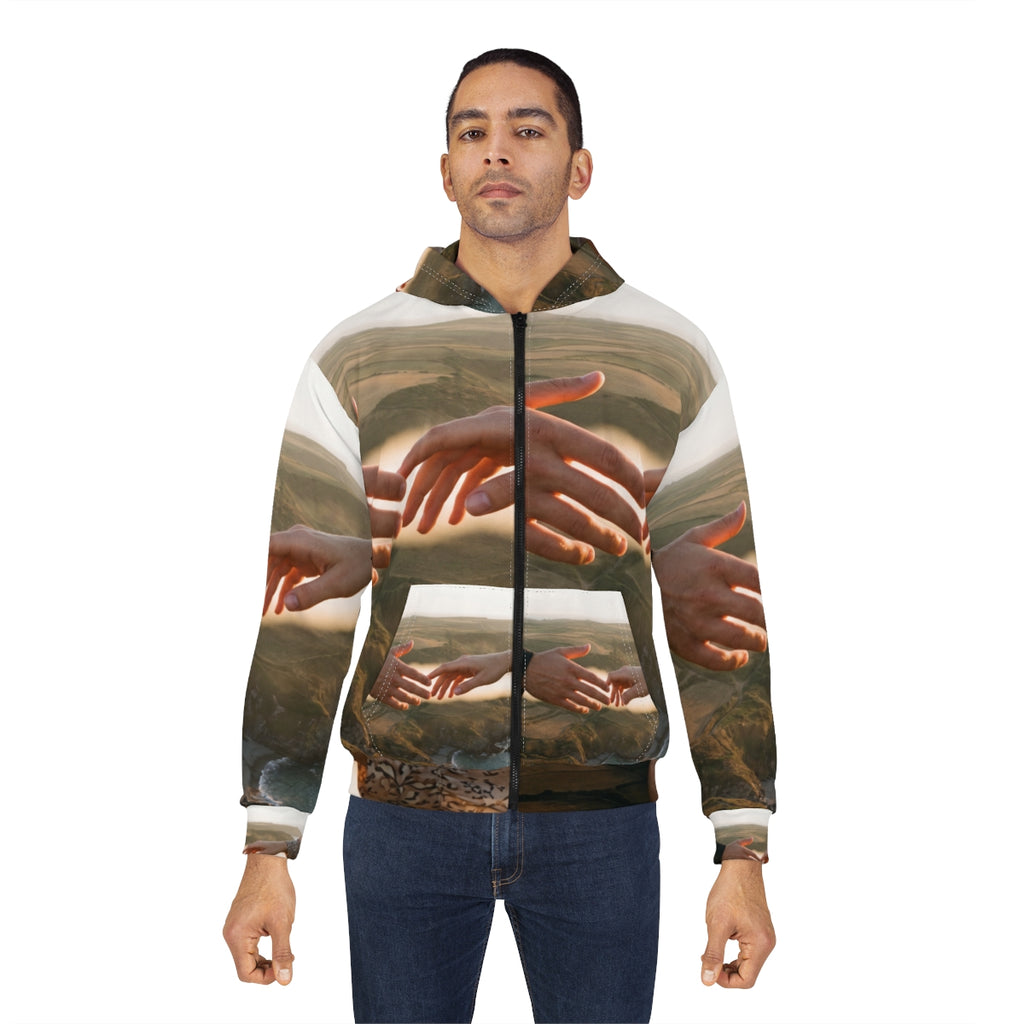 Men's Unisex Zip Hoodie - The Infinite Touch | Ethereal... |...
